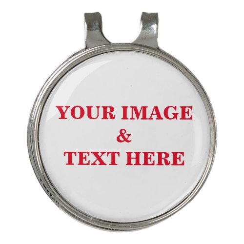 Personalized Custom Your Own Photo  Text Golf Hat Clip