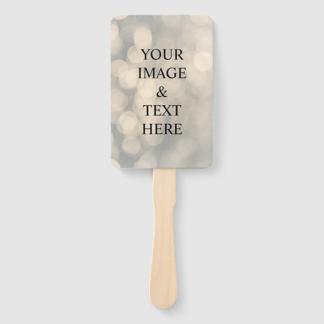 Personalized Custom Your Own Photo & Text  Hand Fa Fan (Front)