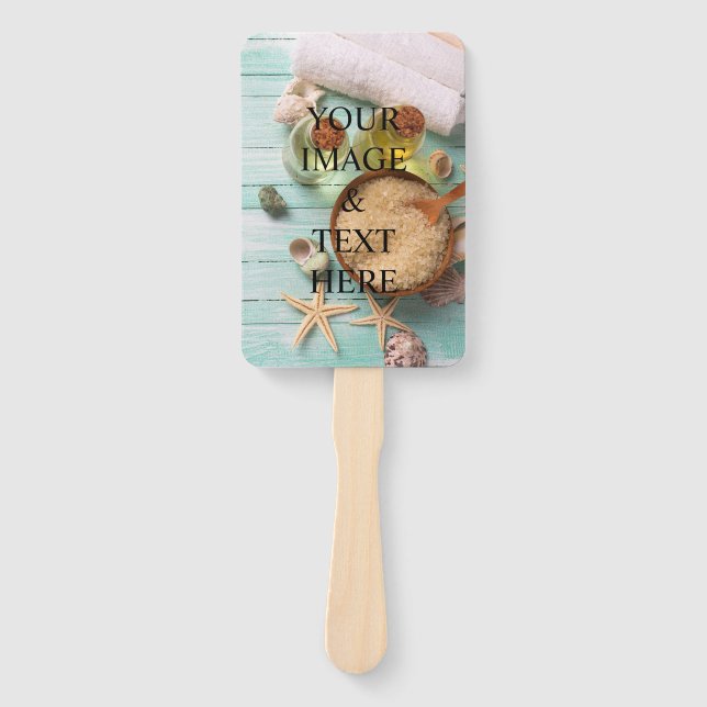 Personalized Custom Your Own Photo & Text  Hand Fan (Front)