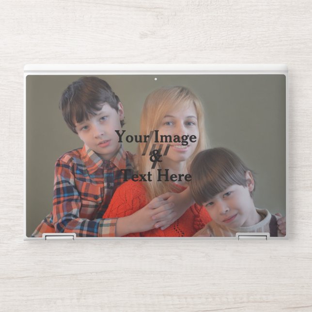 Personalized Custom Your Own Photo & Text HP Laptop Skin (Front)