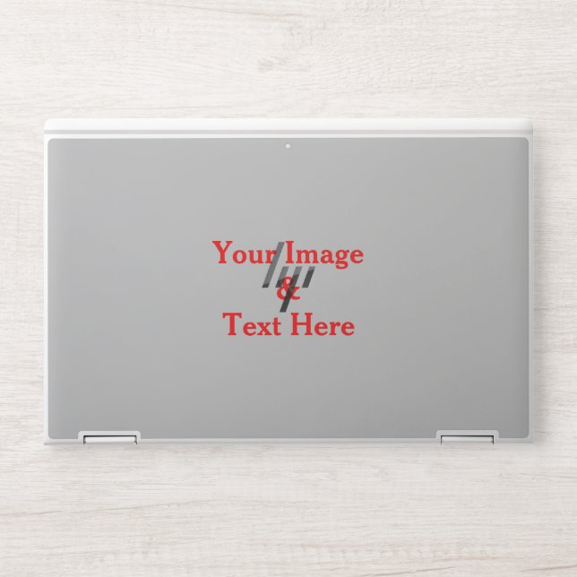 Personalized Custom Your Own Photo & Text HP Laptop Skin (Front)