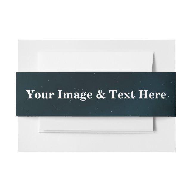 Personalized Custom Your Own Photo & Text Invitati Invitation Belly Band (Front Example)