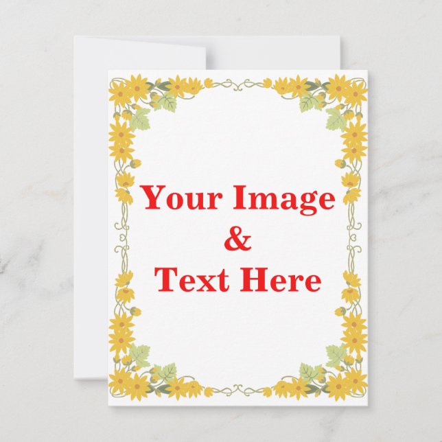 Personalized Custom Your Own Photo & Text Invitation (Front)