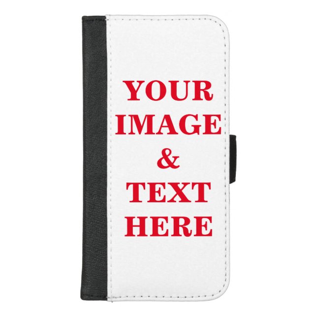 Personalized Custom Your Own Photo & Text iPhone Wallet Case (Front)