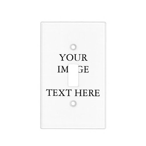 Personalized Custom Your Own Photo  Text  Light Switch Cover