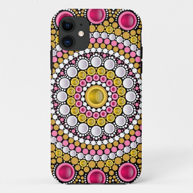 Personalized Custom Your Own Photo & Text Mandala  Case-Mate iPhone Case (Back)