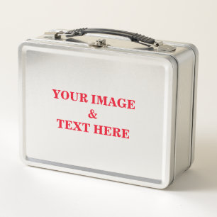 Personalized Custom Your Own Photo & Text Metal Lunch Box