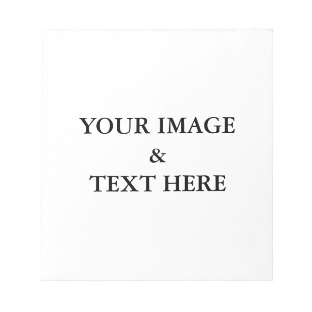 Personalized Custom Your Own Photo & Text Notepad (Front)