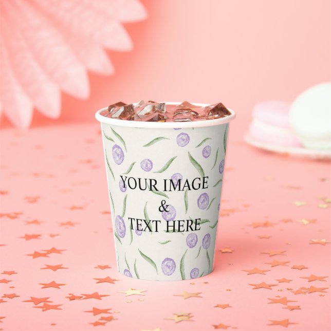 Personalized Custom Your Own Photo & Text  Paper C Cups (Insitu)