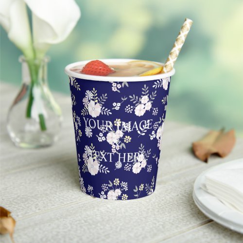 Personalized Custom Your Own Photo  Text  Paper C Paper Cups