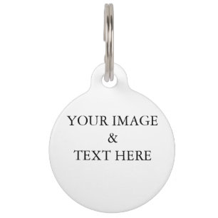 Personalized Custom Your Own Photo & Text Pet ID Tag