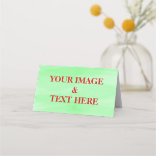 Personalized Custom Your Own Photo & Text Place Card