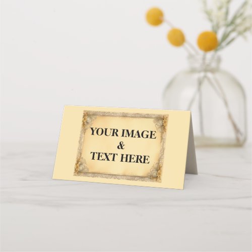 Personalized Custom Your Own Photo  Text Place Card