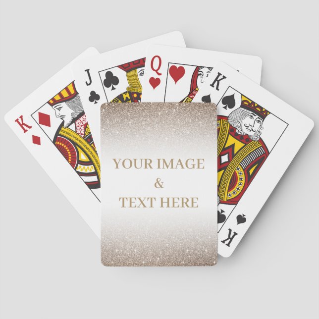 Personalized Custom Your Own Photo & Text Poker Cards (Back)
