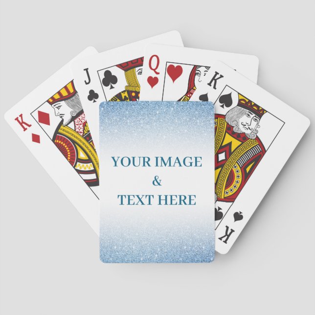 Personalized Custom Your Own Photo & Text Poker Cards (Back)