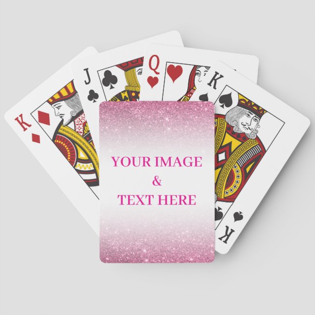 Personalized Custom Your Own Photo & Text Poker Cards (Back)