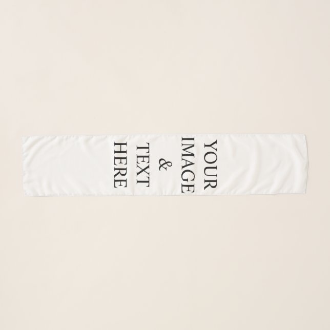 Personalized Custom Your Own Photo & Text  Scarf (Front (Horizontal))