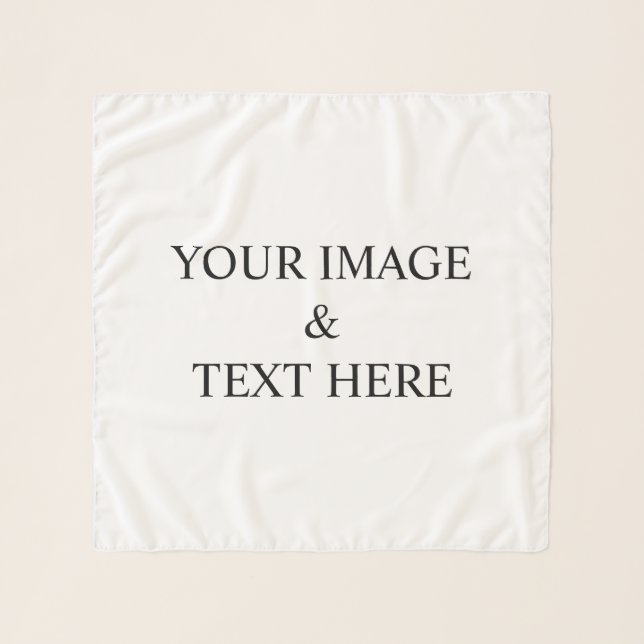 Personalized Custom Your Own Photo & Text  Scarf (Front)