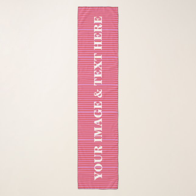Personalized Custom Your Own Photo & Text Scarf (Front)