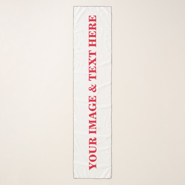 Personalized Custom Your Own Photo & Text Scarf (Front)