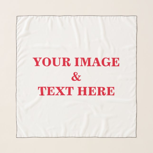 Personalized Custom Your Own Photo & Text Scarf (Front)