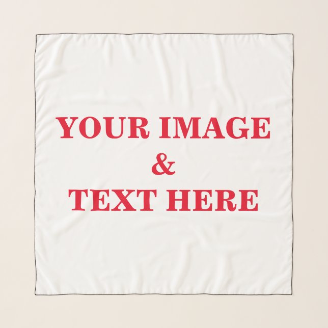 Personalized Custom Your Own Photo & Text Scarf (Front)