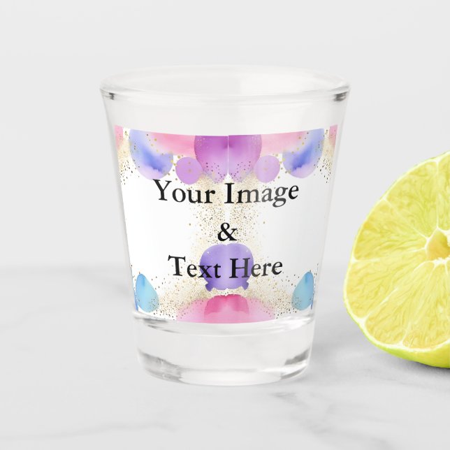 Personalized Custom Your Own Photo & Text Shot Glass (Front)