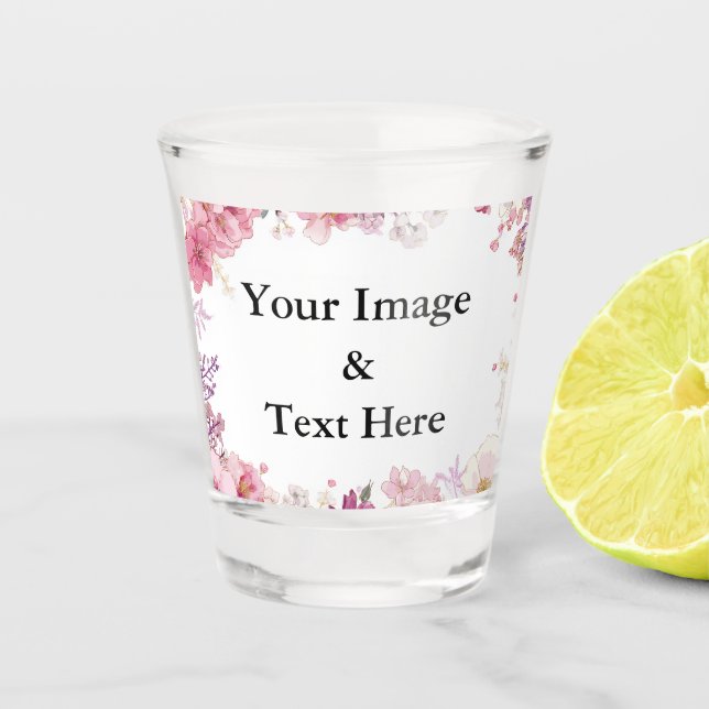 Personalized Custom Your Own Photo & Text Shot Glass (Front)