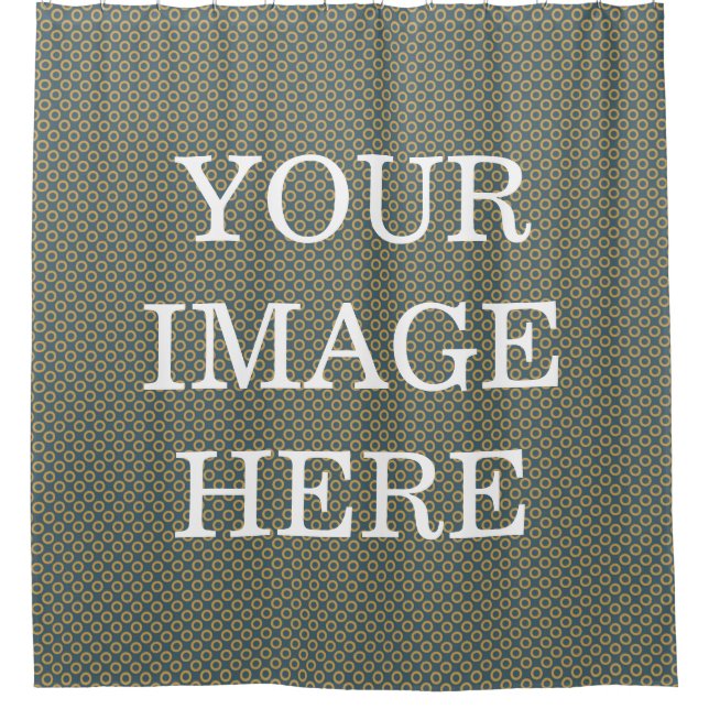 Personalized Custom Your Own Photo & Text Shower C Curtain (Front)