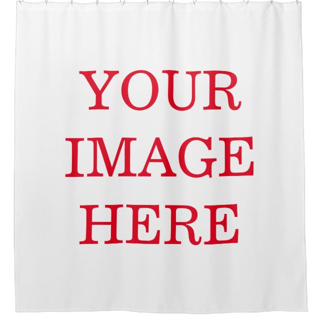 Personalized Custom Your Own Photo & Text Shower Curtain (Front)