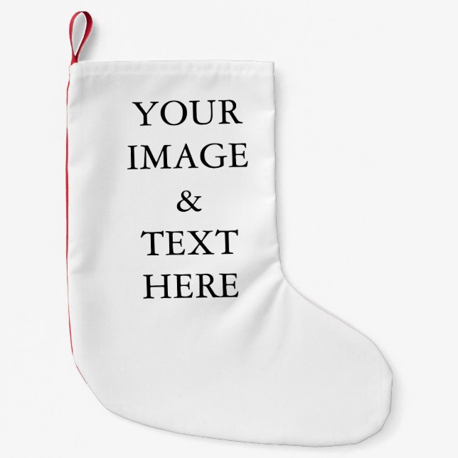 Personalized Custom Your Own Photo & Text  Small Christmas Stocking (Front)