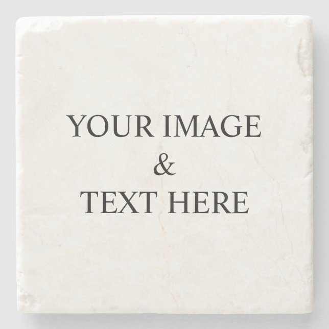 Personalized Custom Your Own Photo & Text  Stone Coaster (Front)