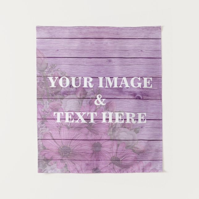 Personalized Custom Your Own Photo & Text Tapestry (Front)