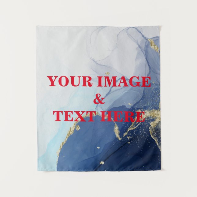 Personalized Custom Your Own Photo & Text Tapestry (Front)