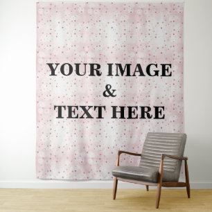 Personalized Custom Your Own Photo & Text Tapestry