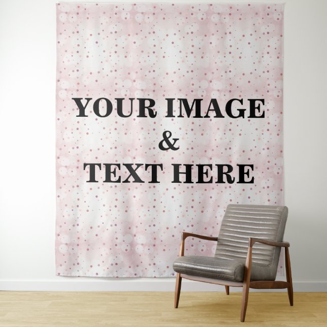 Personalized Custom Your Own Photo & Text Tapestry (In Situ)
