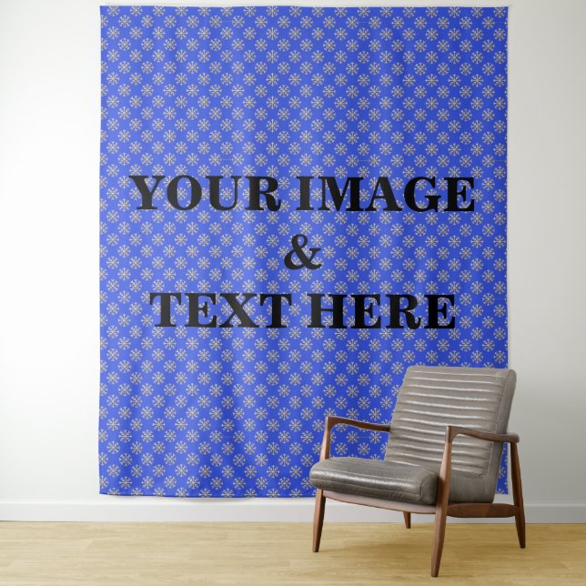 Personalized Custom Your Own Photo & Text Tapestry (In Situ)