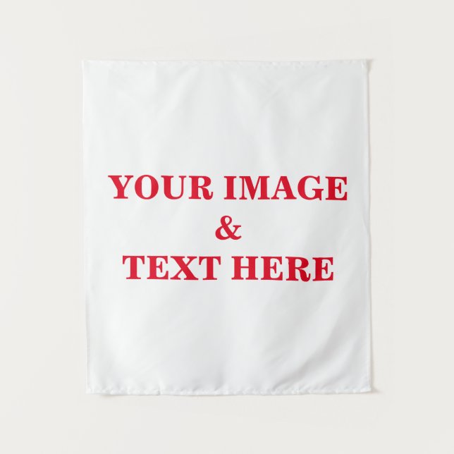 Personalized Custom Your Own Photo & Text Tapestry (Front)