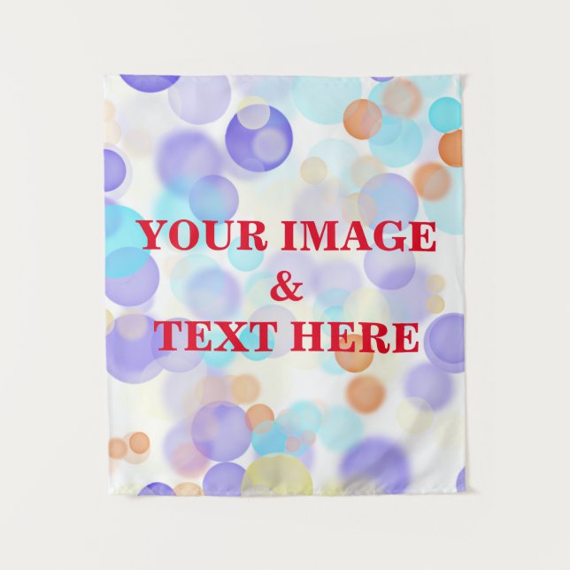 Personalized Custom Your Own Photo & Text Tapestry (Front)
