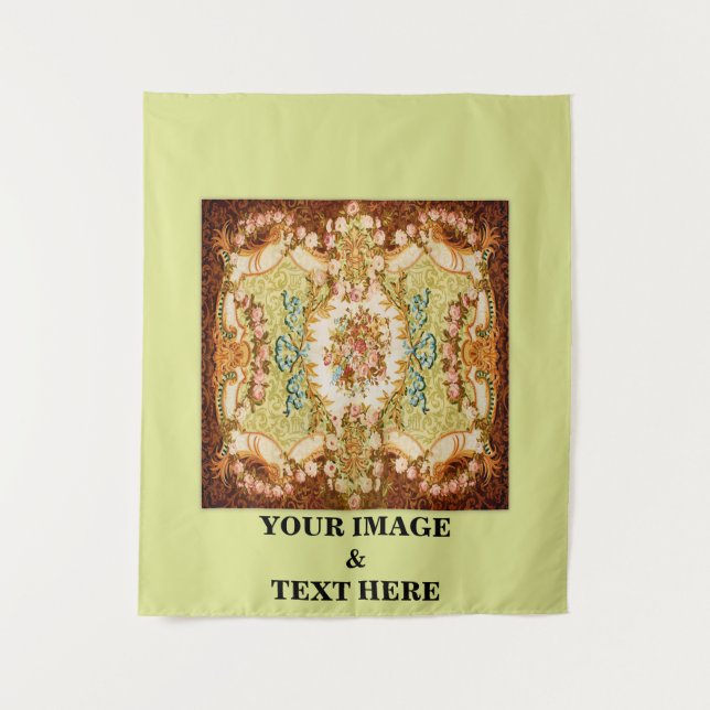 Personalized Custom Your Own Photo & Text Tapestry (Front)