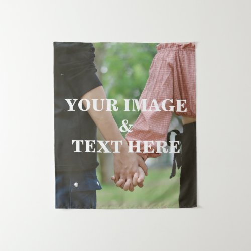 Personalized Custom Your Own Photo  Text Tapestry