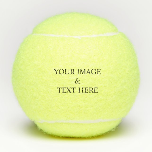 Personalized Custom Your Own Photo & Text  Tennis Balls (Front)