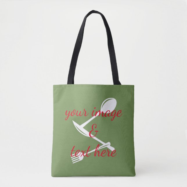 Personalized Custom Your Own Photo & Text Tote Bag (Front)
