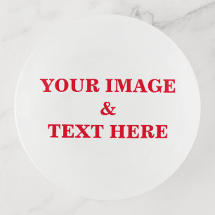 Personalized Custom Your Own Photo & Text Trinket Tray