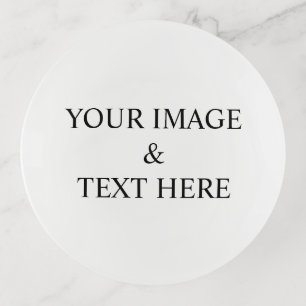 Personalized Custom Your Own Photo & Text Trinket Tray