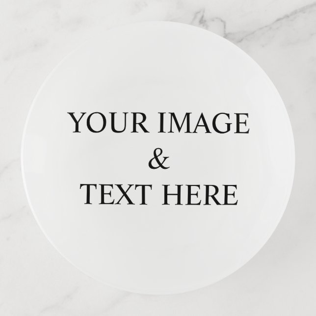Personalized Custom Your Own Photo & Text  Trinket Tray (Front)