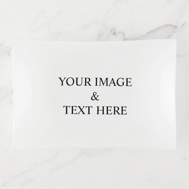 Personalized Custom Your Own Photo & Text  Trinket Tray (Front)