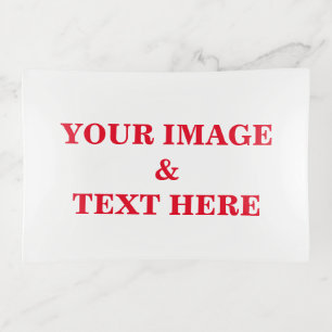 Personalized Custom Your Own Photo & Text Trinket Tray
