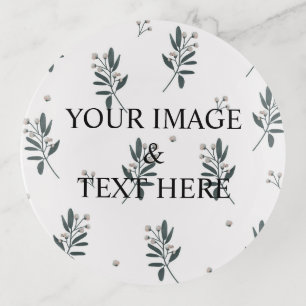 Personalized Custom Your Own Photo & Text Trinket Tray