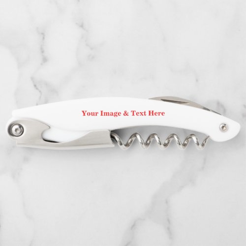 Personalized Custom Your Own Photo  Text Waiters Corkscrew